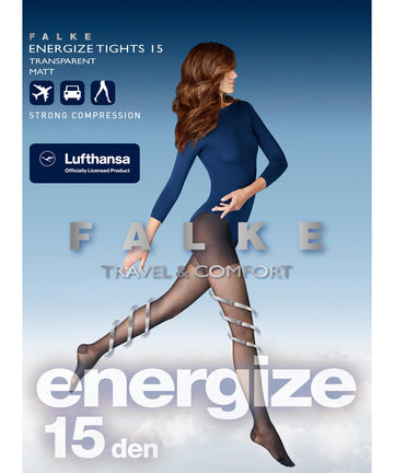 Energize 15 DEN Women Tights with strong compression & shaping effect in Black