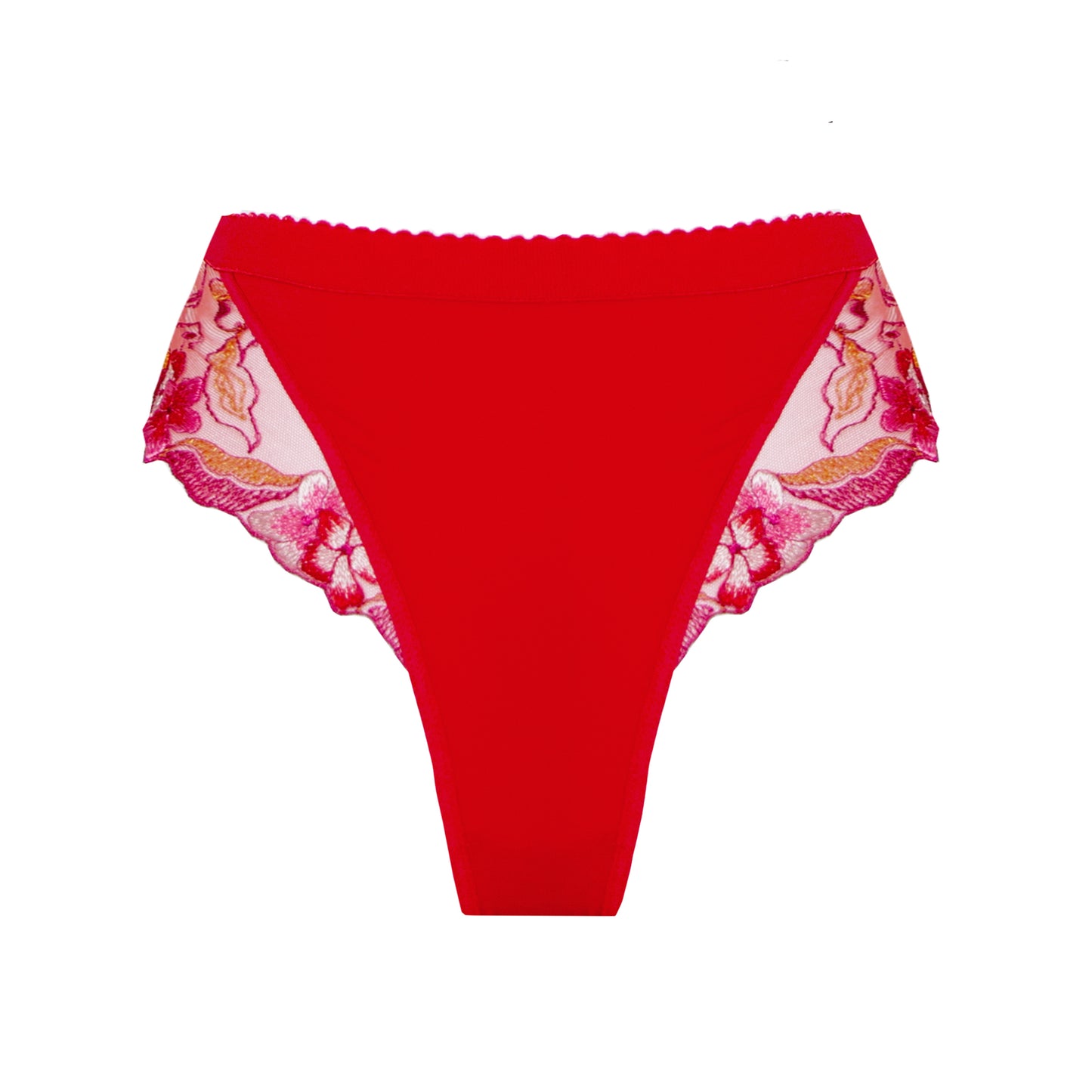 Red Orchid High Waist Thong