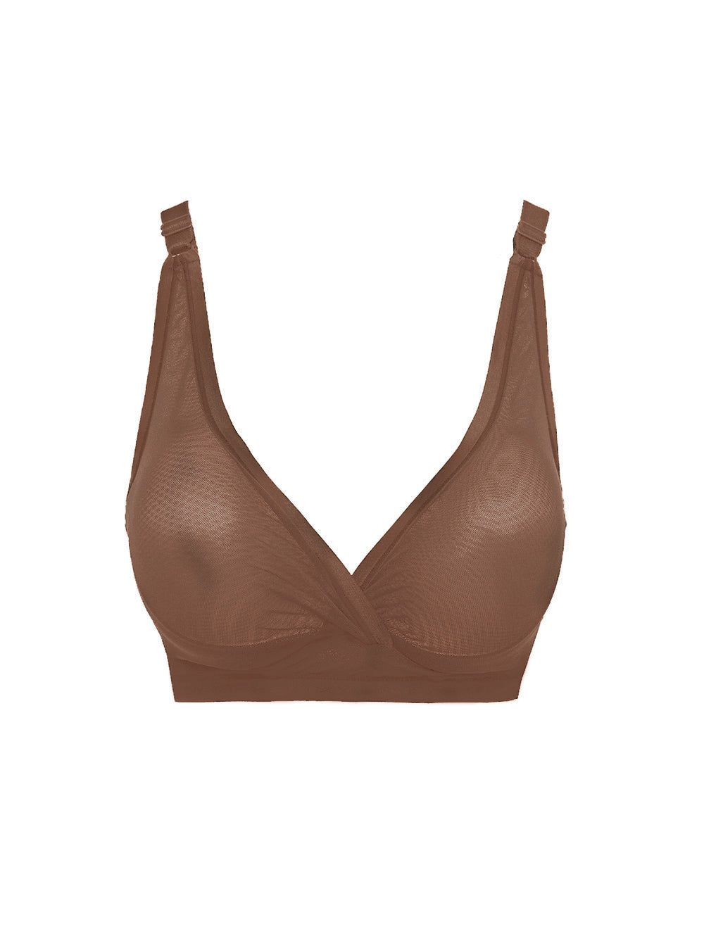 Mocha Chocolate Mesh Curvy Bralette
