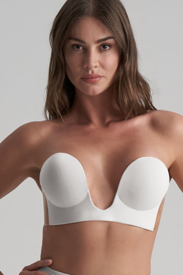 Adhesive Seamless U-Style Bra Ivory