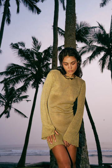 Mia Green Knit Mini Dress
