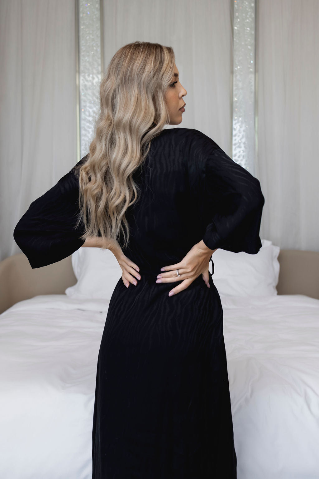 Arabian Night Long Black Kimono