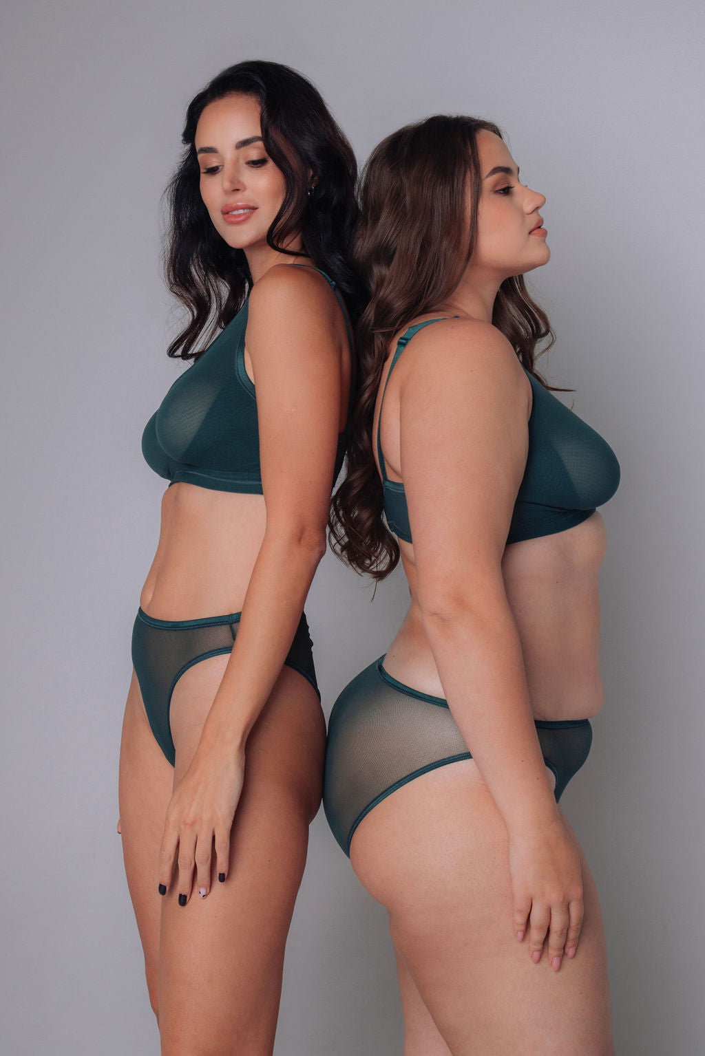 Amber Green Mesh Curvy Bralette