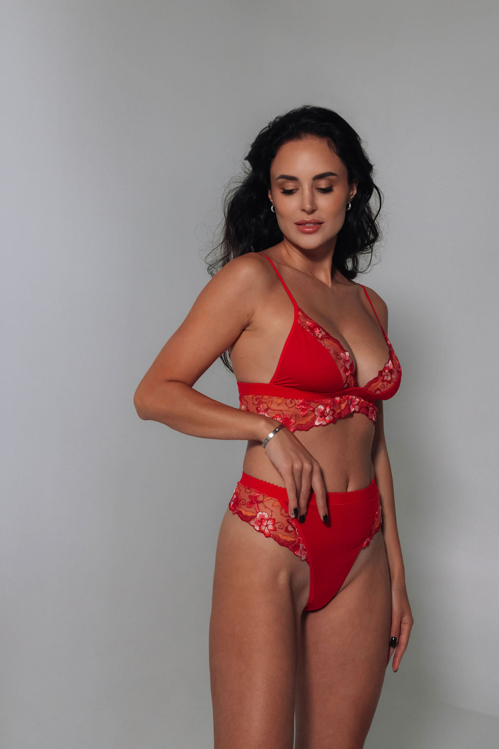 Red Orchid Underbust Lace Bralette