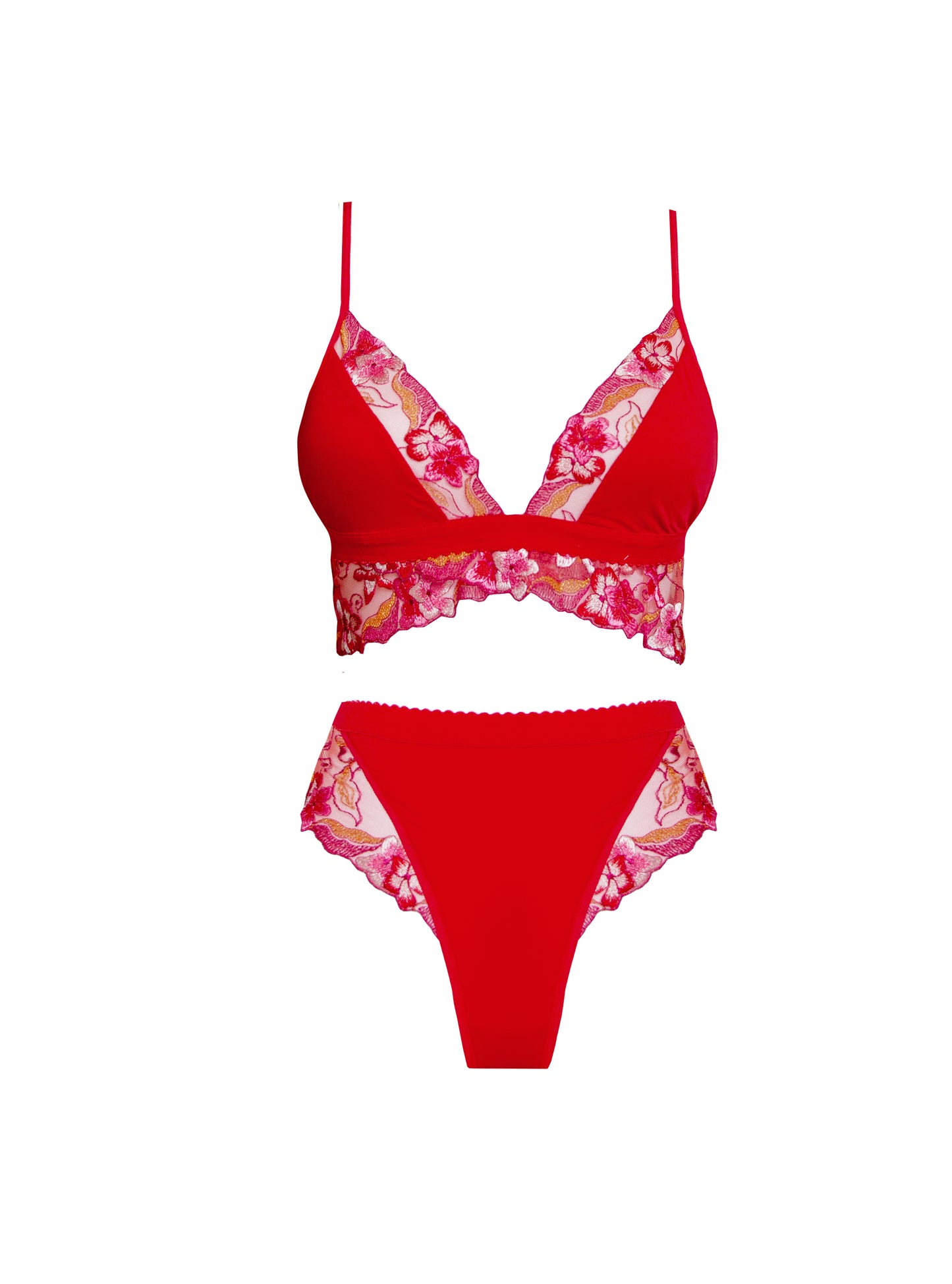 Red Orchid High Waist Thong