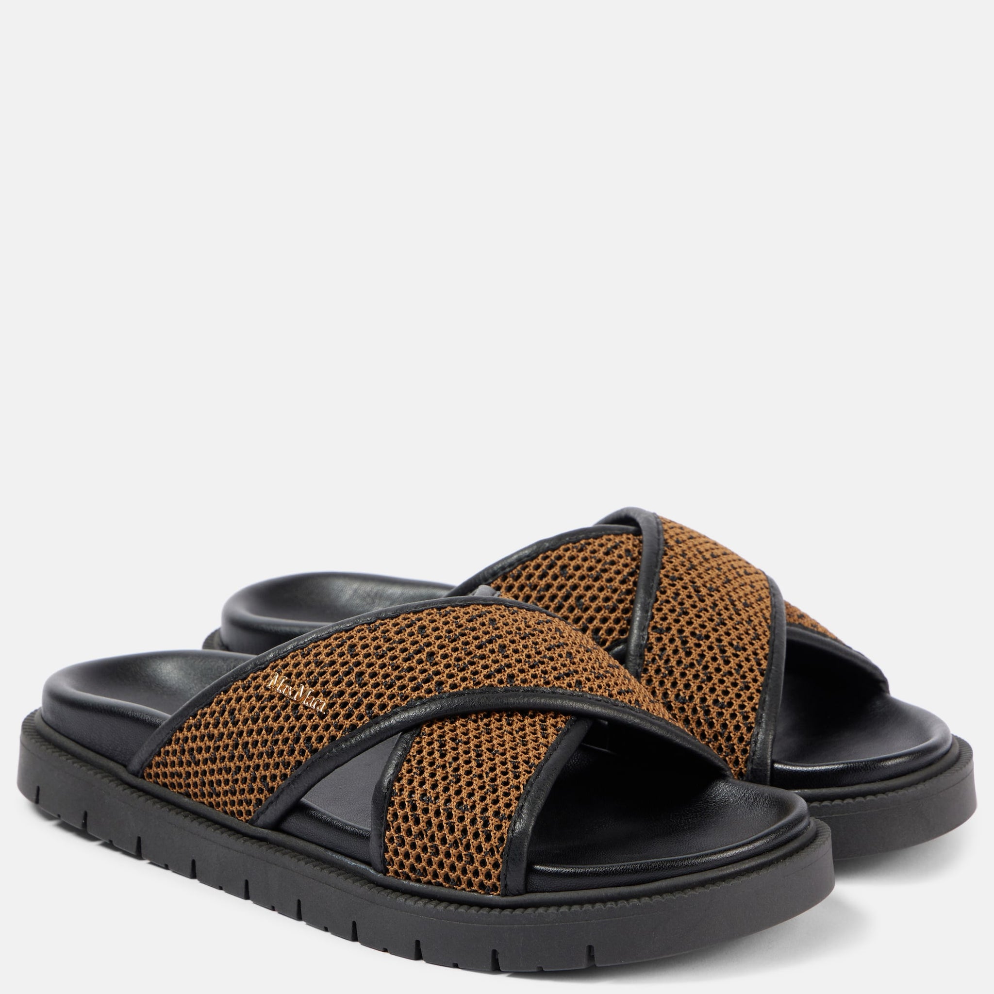 Max Mara Party Raffia Slides