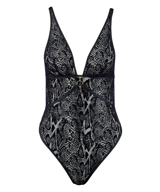 Black Python Bodysuit