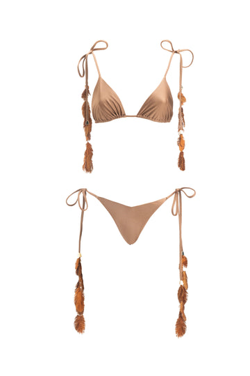 Plumage Bikini Coconut Brown