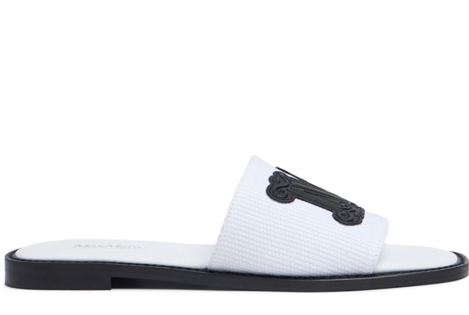 Max Mara White Slides